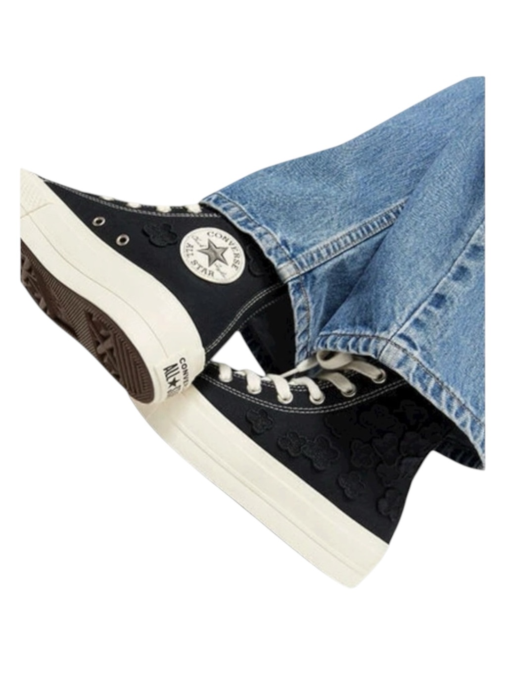 Converse Ctas Star Lift 3d Flower Platform High Top Sneaker Black 6.5m